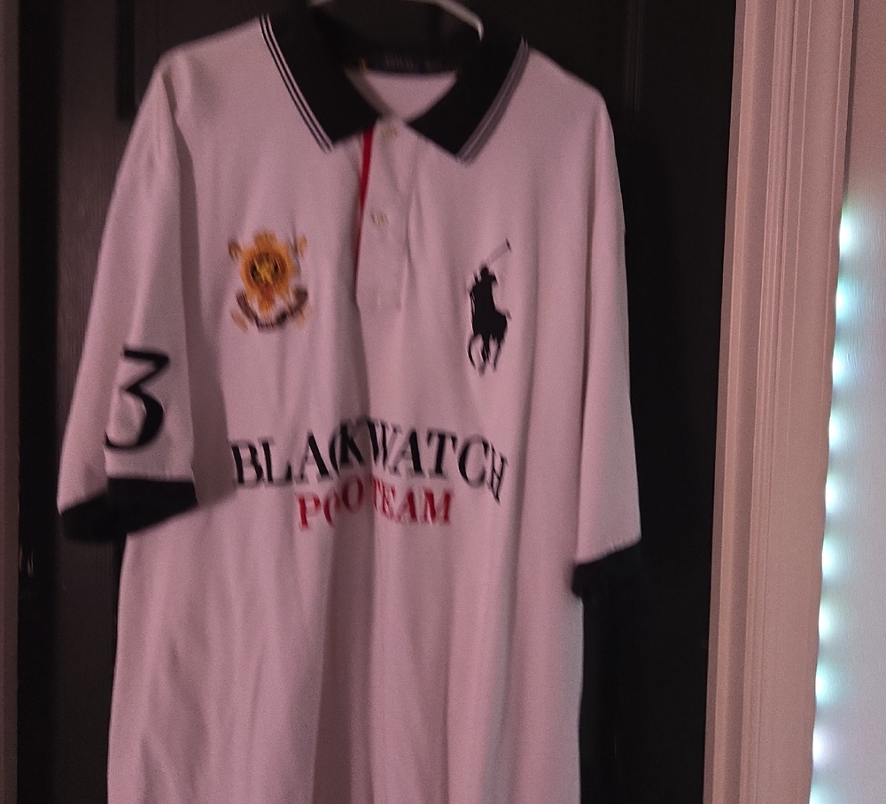 Ralph Lauren White and Black Polo Shirt